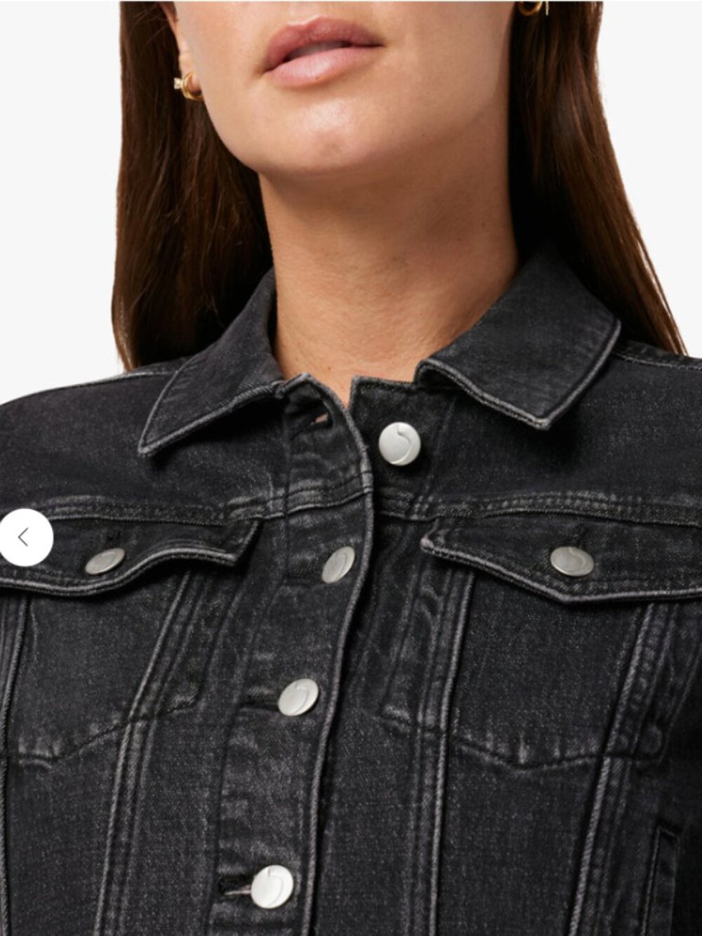Joe's Jeans Black Washed the Cropped Denim Jacket size XS - Picture 3 of 9